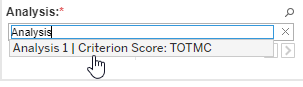 Analysis filter option